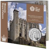 (2020) Монета Великобритания 2020 год 5 фунтов "Лондонский Тауэр. Белая башня"  Медь-Никель  Буклет